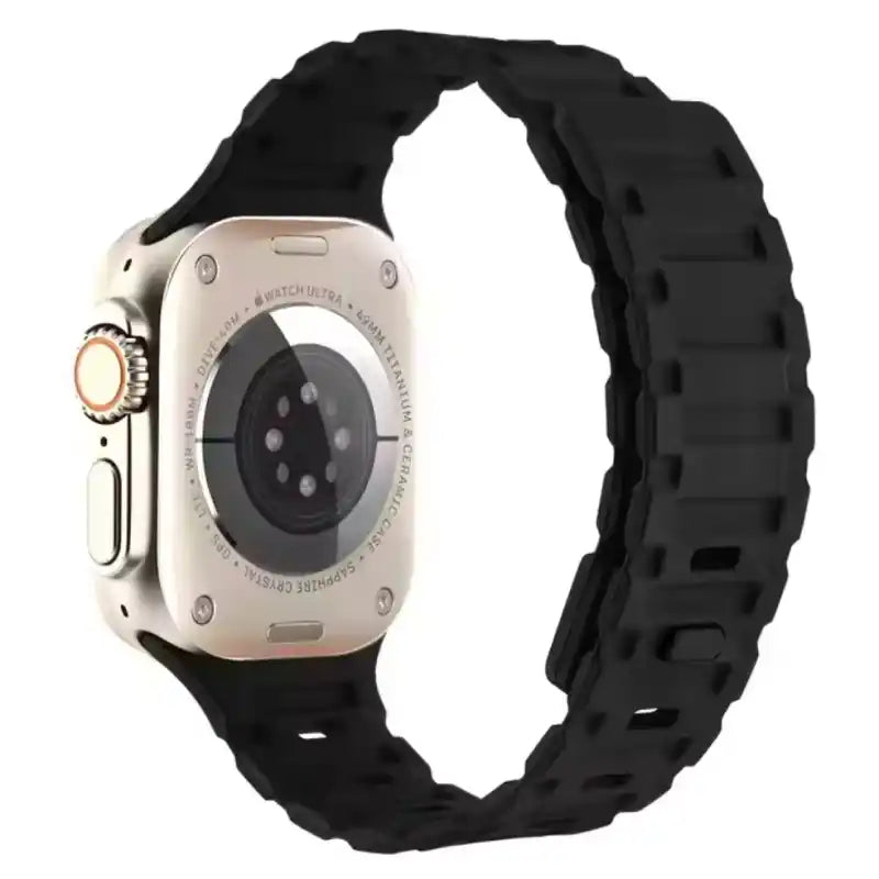 Premium Dual Silicone Magnetic Straps for Apple iWatch (42-49mm) Series 1-10, Ultra 1, 2, 3, SE