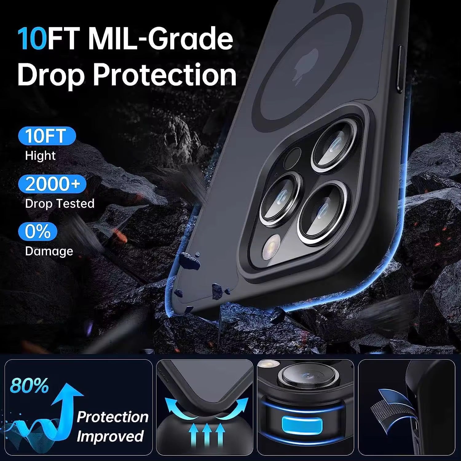 Premium Magsafe Case with Metal Camera Ring Special - Hiprotech