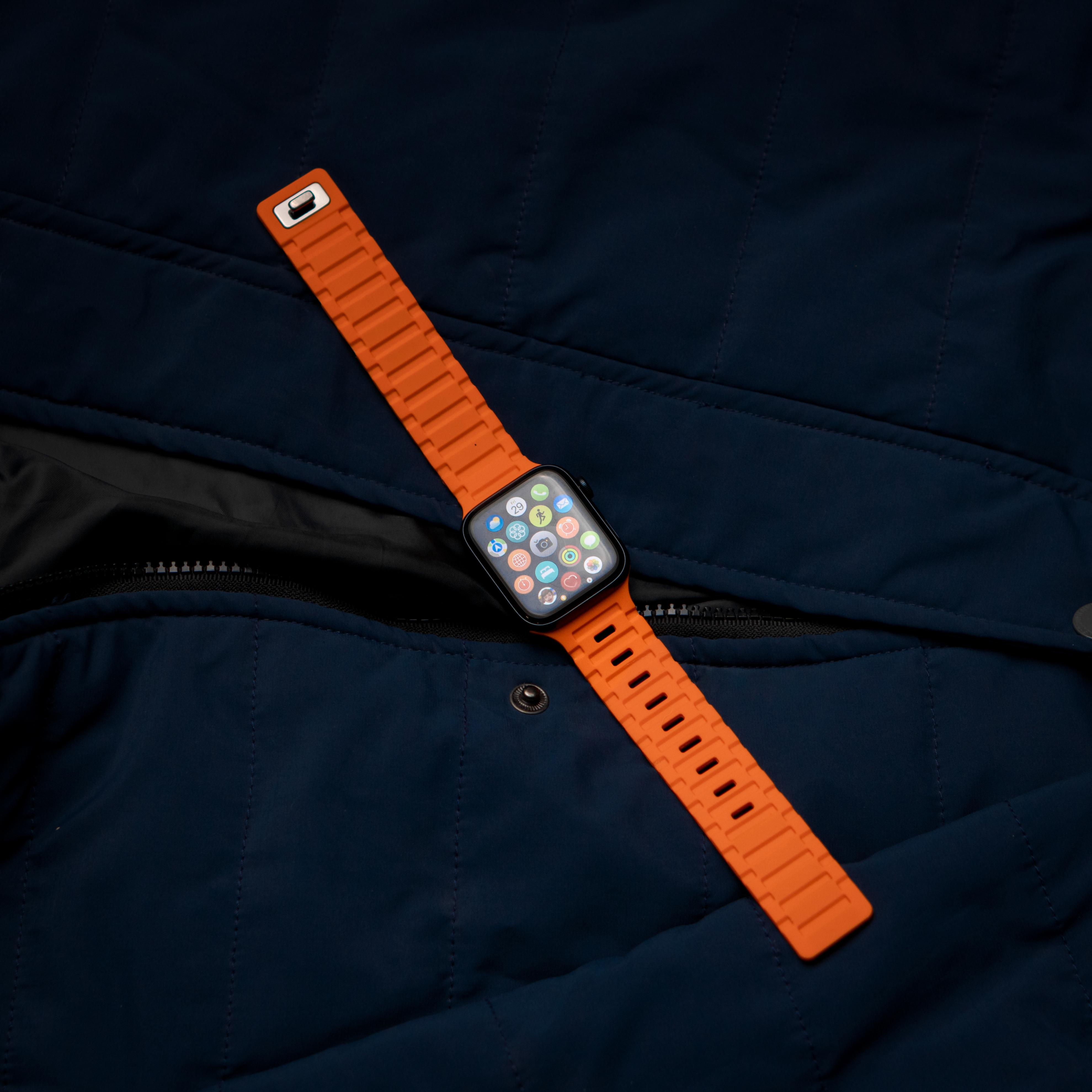 Premium Dual Silicone Magnetic Straps for Apple iWatch (42-49mm) Series 1-10, Ultra 1, 2, 3, SE
