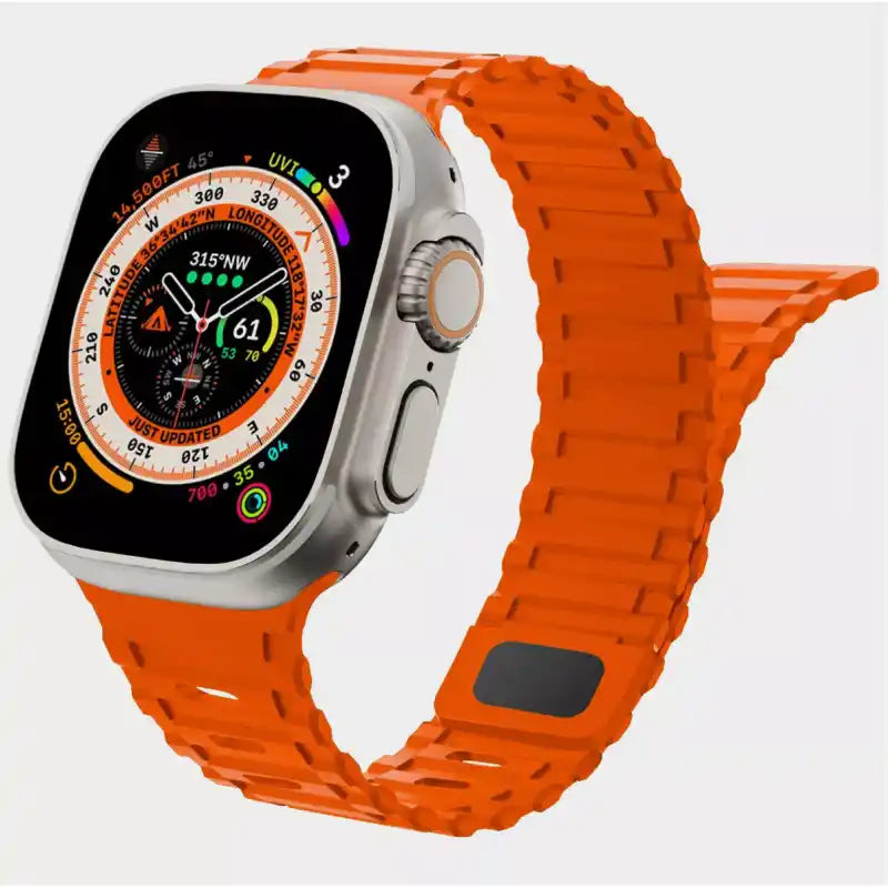 Premium Dual Silicone Magnetic Straps for Apple iWatch (42-49mm) Series 1-10, Ultra 1, 2, 3, SE
