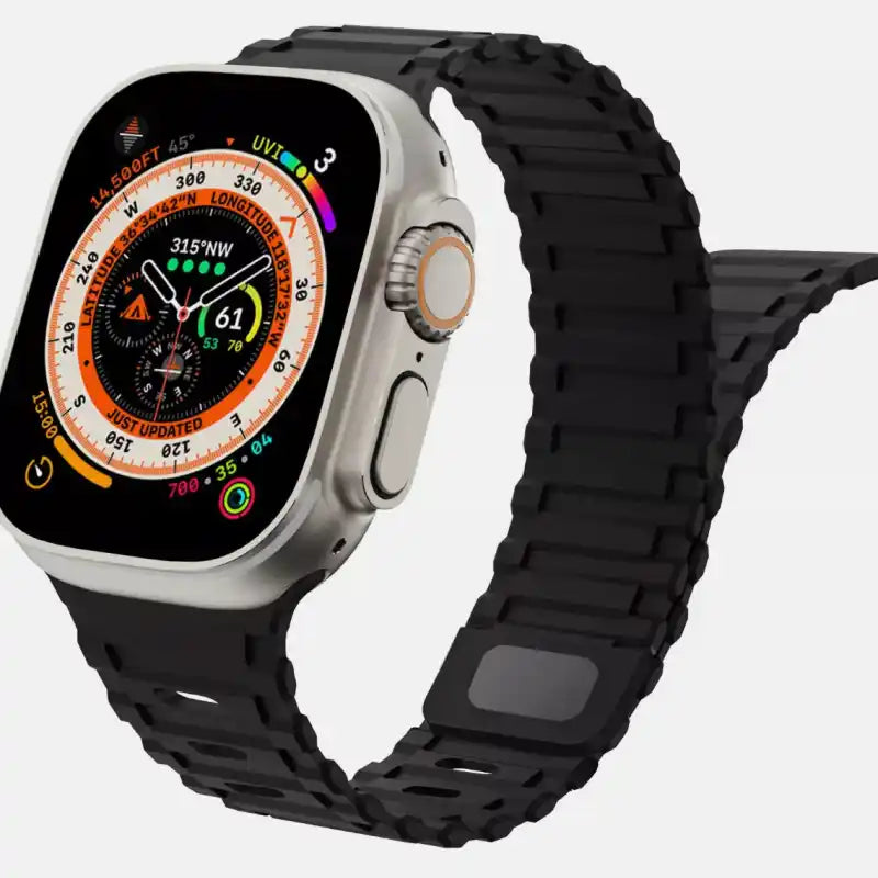 Premium Dual Silicone Magnetic Straps for Apple iWatch (42-49mm) Series 1-10, Ultra 1, 2, 3, SE