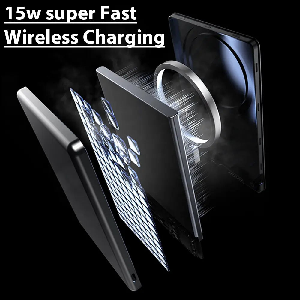 Ultra Thin Aluminum Alloy 15w Magnetic Wireless Mobile Power Bank 5000mah for Mobile Phone
