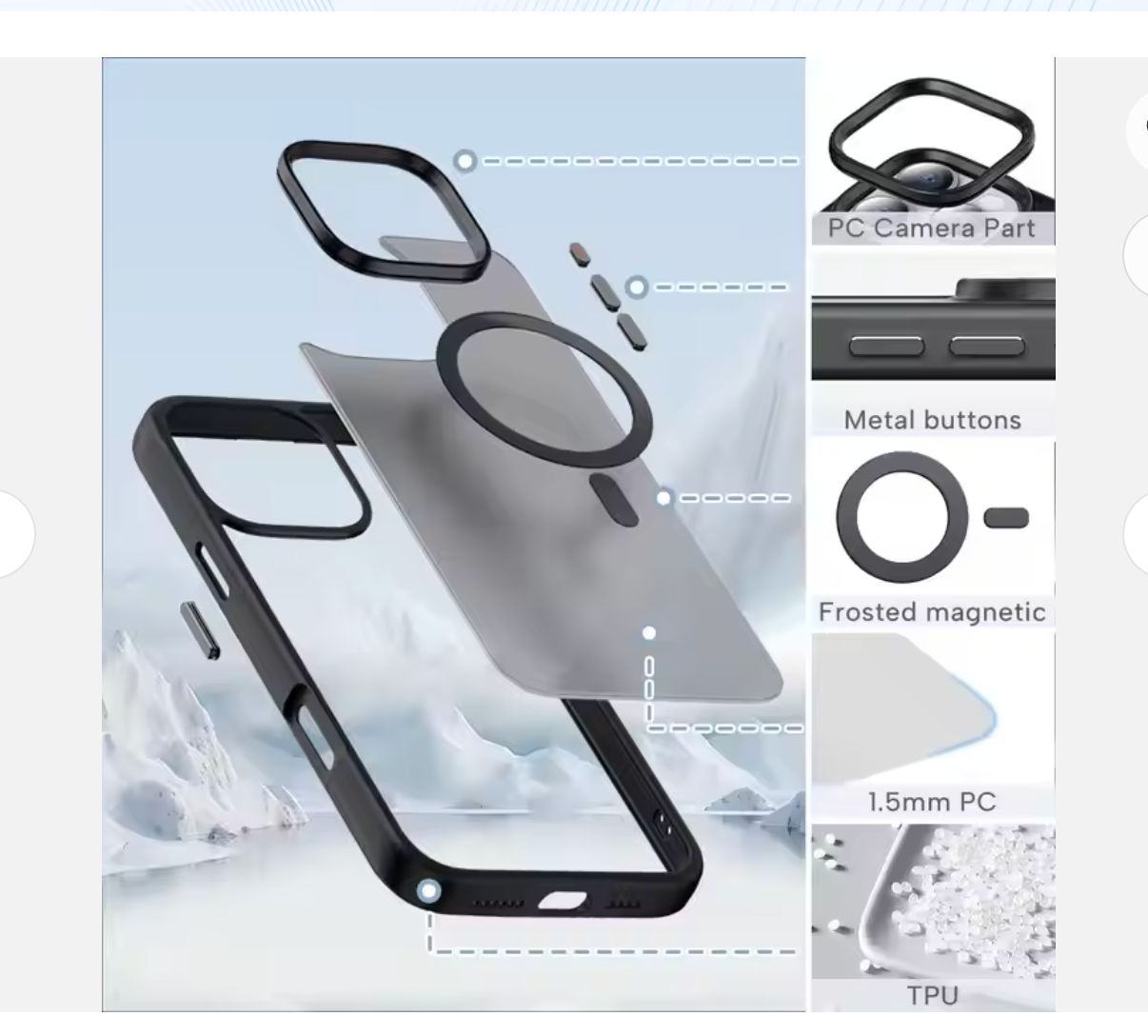 Premium Magsafe Case with Metal Camera Ring Special - Hiprotech