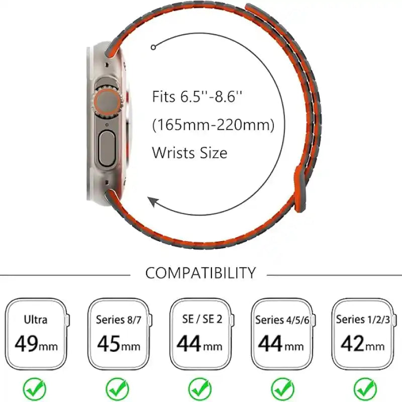 Premium Dual Silicone Magnetic Straps for Apple iWatch (42-49mm) Series 1-10, Ultra 1, 2, 3, SE Special - Hiprotech