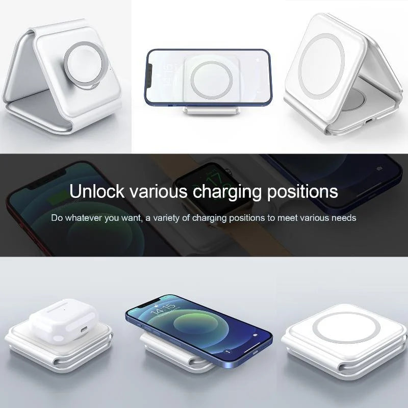 Magnetic Wireless Charger 3 in 1 (71% OFF) - Hiprotech