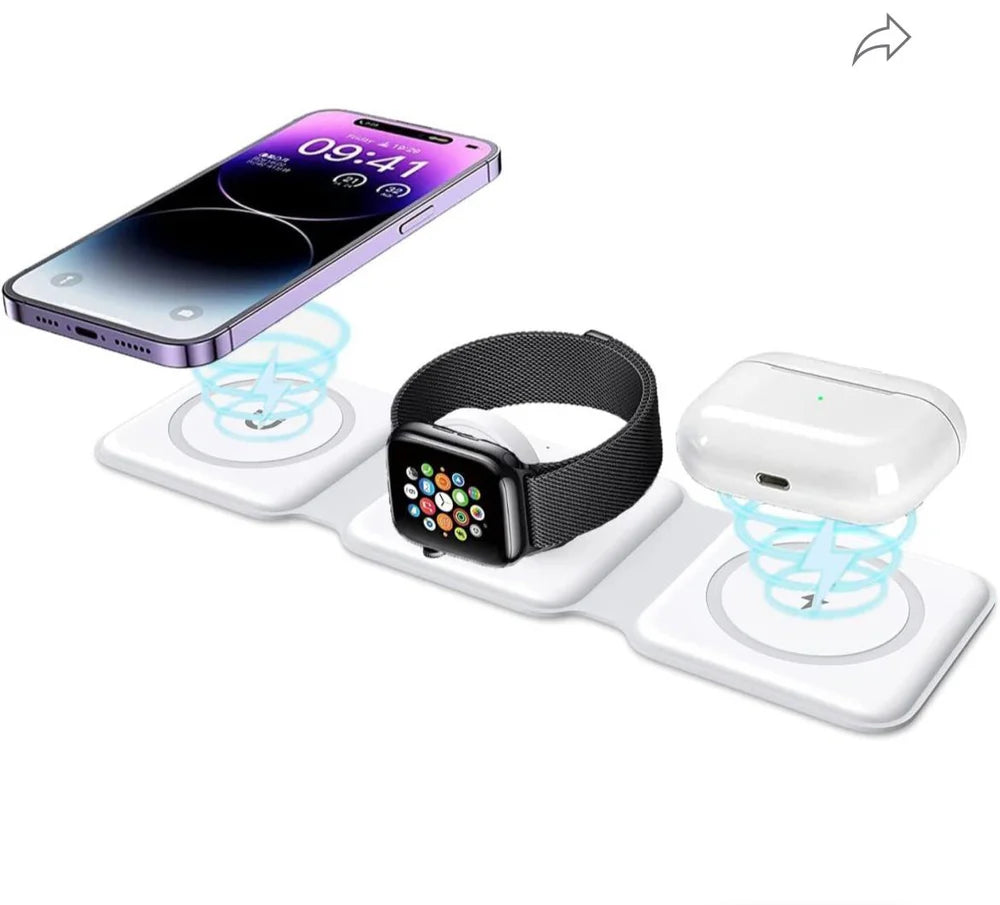 Magnetic Wireless Charger 3 in 1 (71% OFF) - Hiprotech