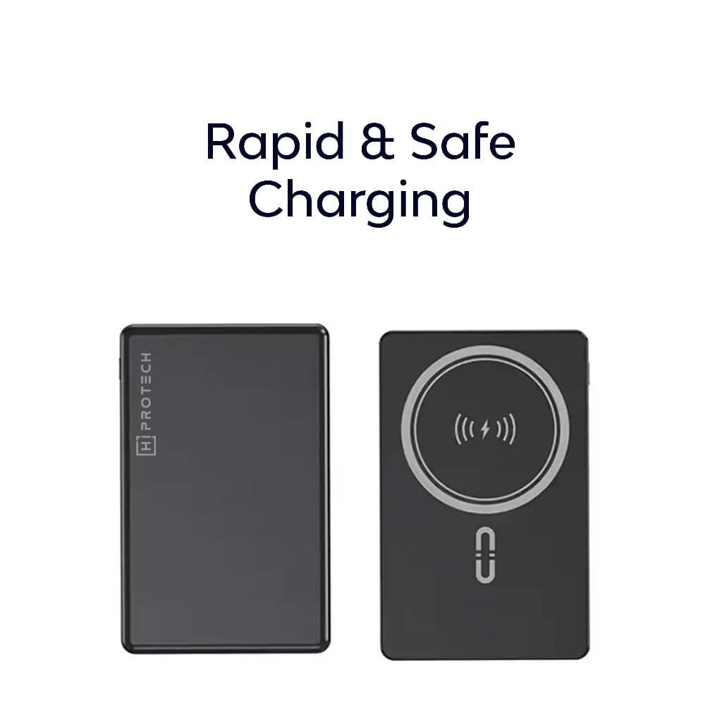 Ultra Thin Aluminum Alloy 15w Magnetic Wireless Mobile Power Bank 5000mah for Mobile Phone - Hiprotech