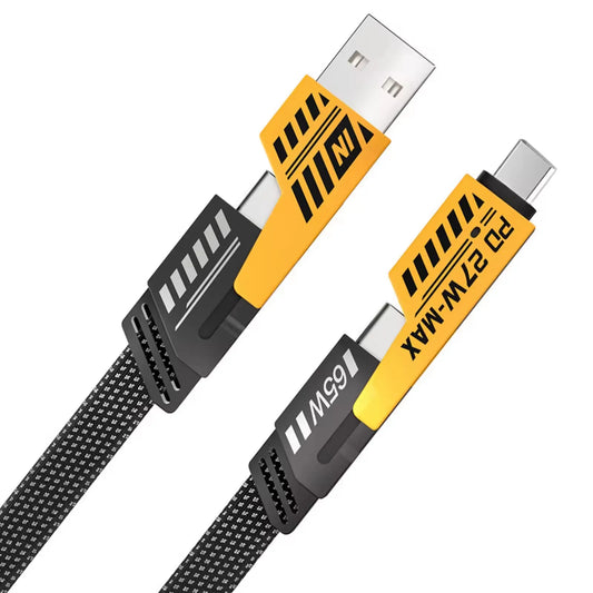 4in1 Alloy USB-C Type C Braided Charger Cable Fast Charging Phone Data Multi-Function - Hiprotech