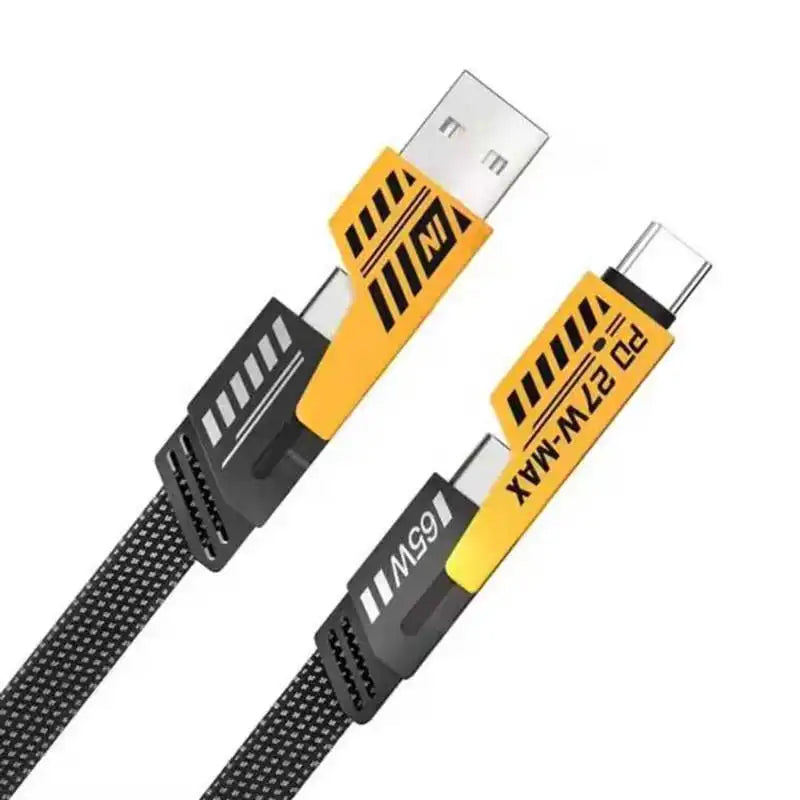 4in1 Alloy USB-C Type C Braided Charger Cable Fast Charging Phone Data Multi-Function - Hiprotech