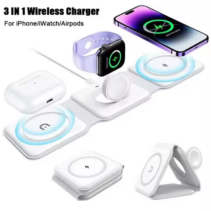 Magnetic Wireless Charger 3 in 1 (71% OFF) - Hiprotech